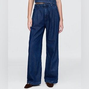 GAP Denim Ultra Soft Wide Leg Elastic Waist Trouser Jeans Size 8